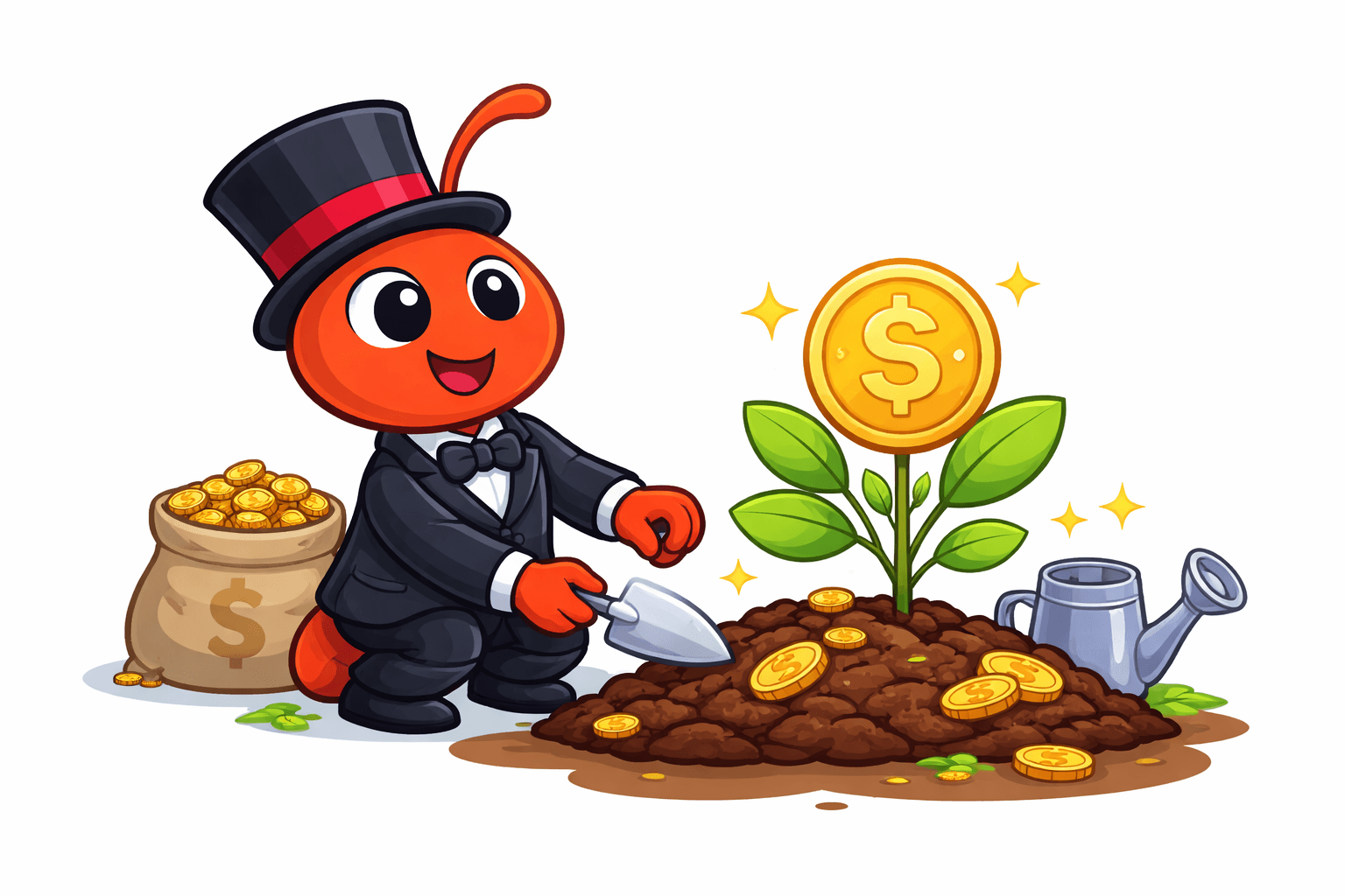 Investing basics learning illustration