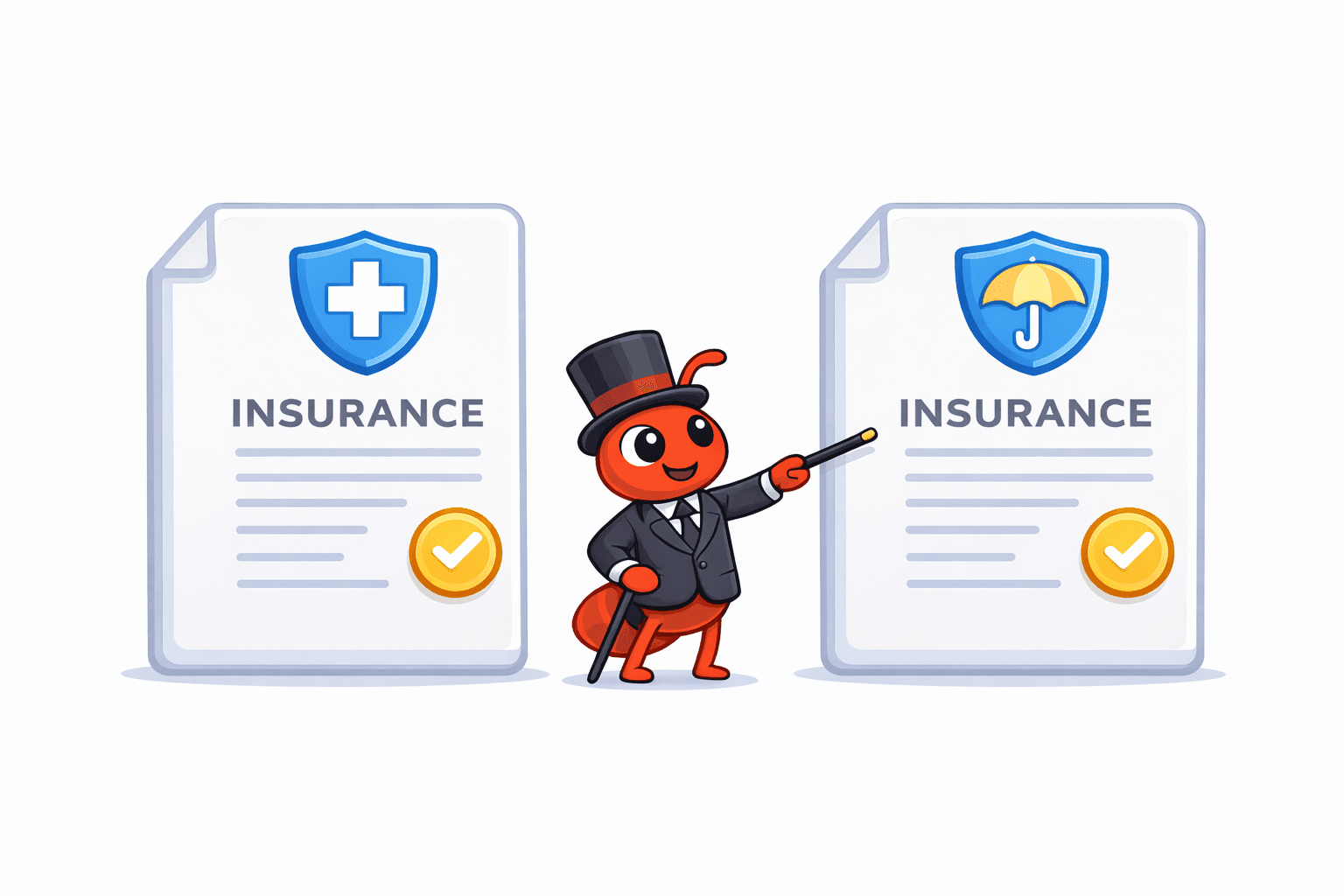 Insurance comparison illustration