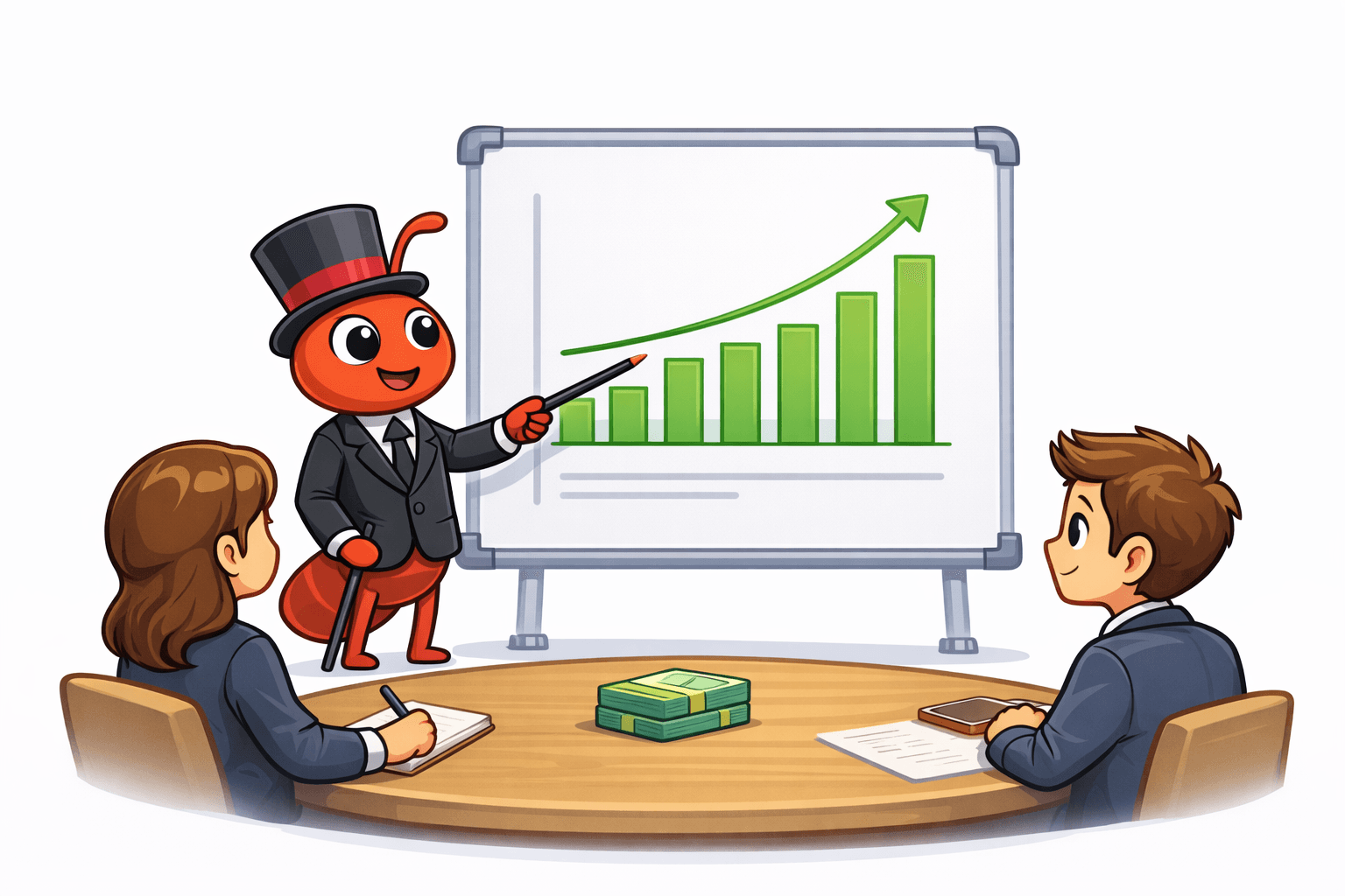 Financial tracking illustration